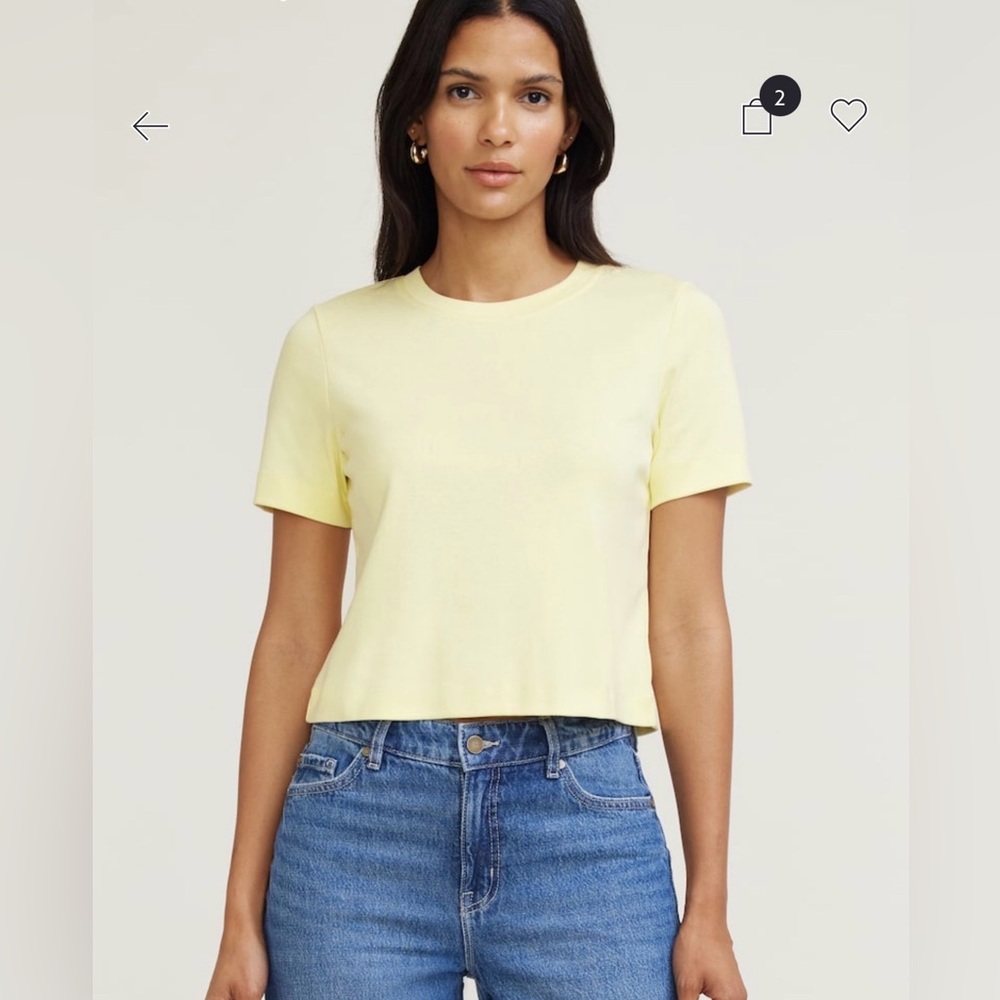 Dynamite Cotton Short Sleeve Top Yellow